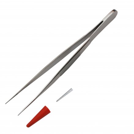 Пінцет анатомічний очний, прямий. Довжина 10,0 см, діаметр 6 мм